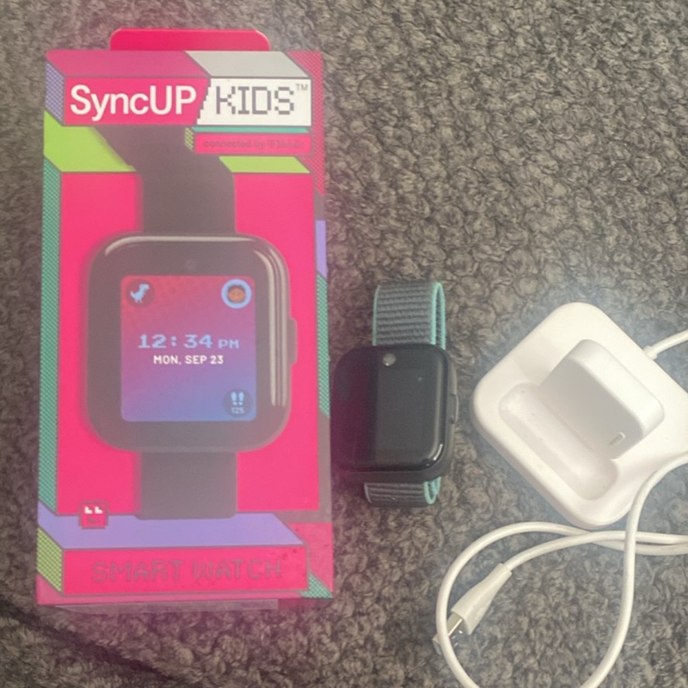 Black Smart Watch with Charger